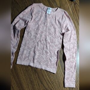 NWOT Pink Embellished Mesh-like Top